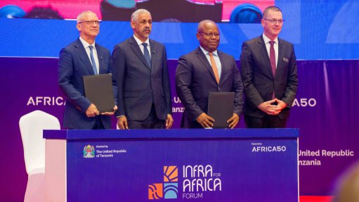 (From left) BII CEO Leslie Maasdorp, African Development Bank president and Africa50 chairperson Dr Sidi Ould Tah, Africa50 CEO Alain Ebobisé and Africa50 Infrastructure Acceleration Fund CEO Sérgio Pimenta