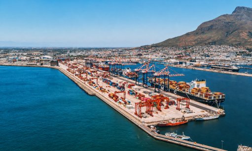 ariel view of the port 