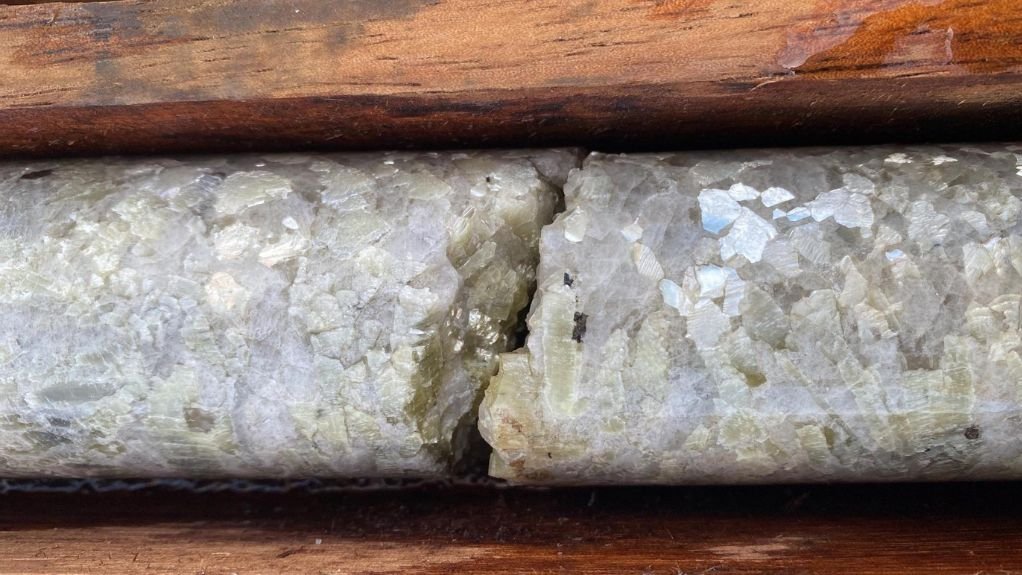 a piece of lithium