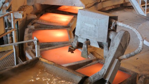 Molten copper