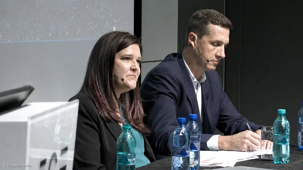 DRDGOLD CFO Henriette Hooijern and DRDGOLD COO Jaco Schoeman.