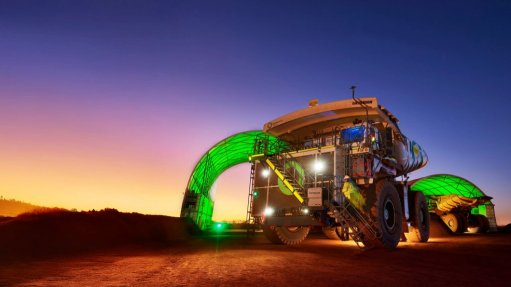 Fortescue iron-ore mine site and truck