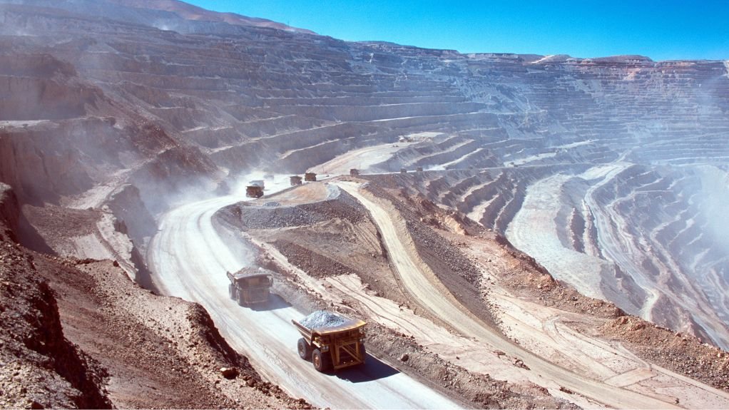 ariel view of a mine site