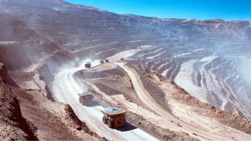 ariel view of a mine site