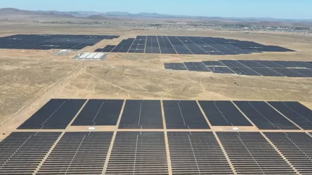 The expansive solar installation at the Hydra hybrid project has been commissioned in the Northern Cape