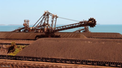 Iron-ore stockpile