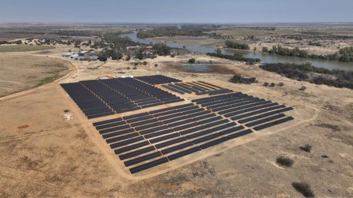 A solar installation at a working farm in the Free State