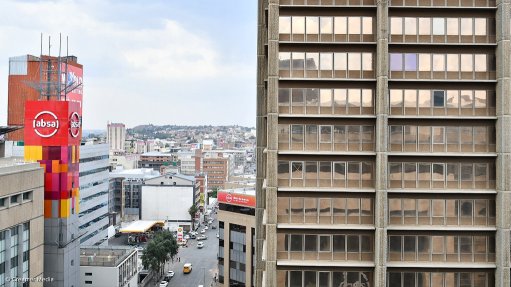 Absa branding on a building in the Jhb CBD