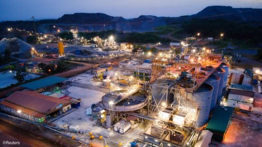 A gold mine and plant in Ghana