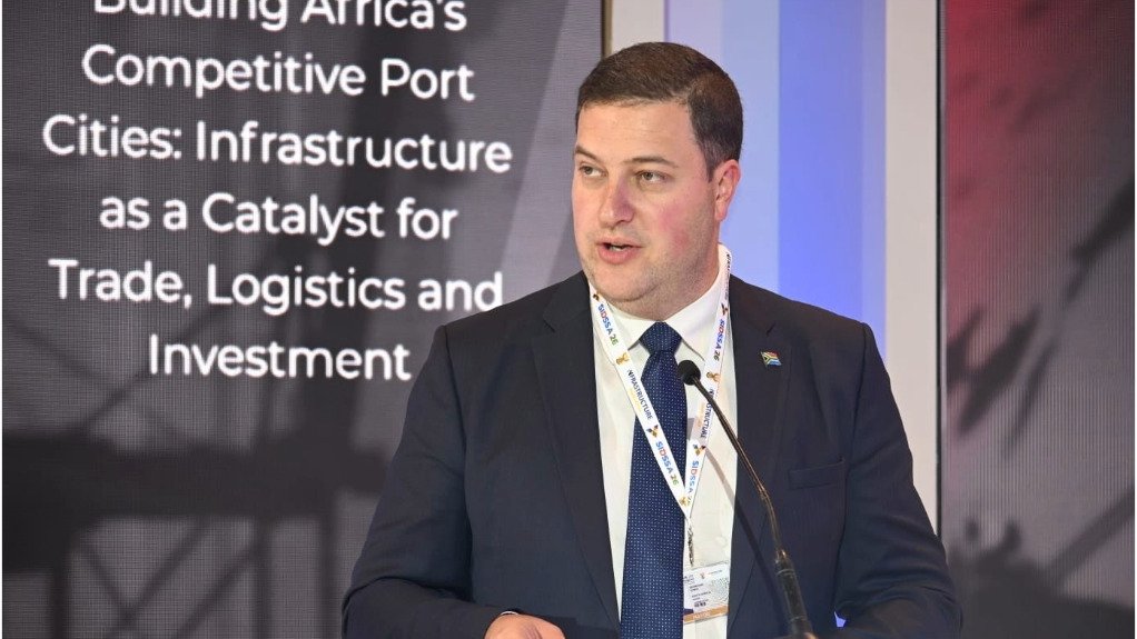 Cape Town Mayor Geordin Hill-Lewis speaking at the 2026 edition of the Sustainable Infrastructure Development Symposium South Africa