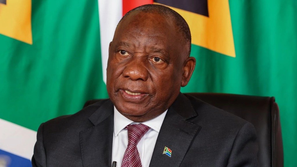 President Cyril Ramaphosa addressing the Sustainable Infrastructure Development Symposium South Africa conference virtually