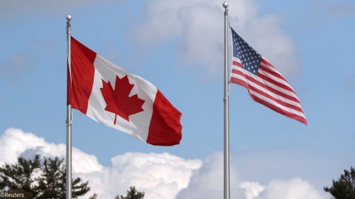 Canada and US flags