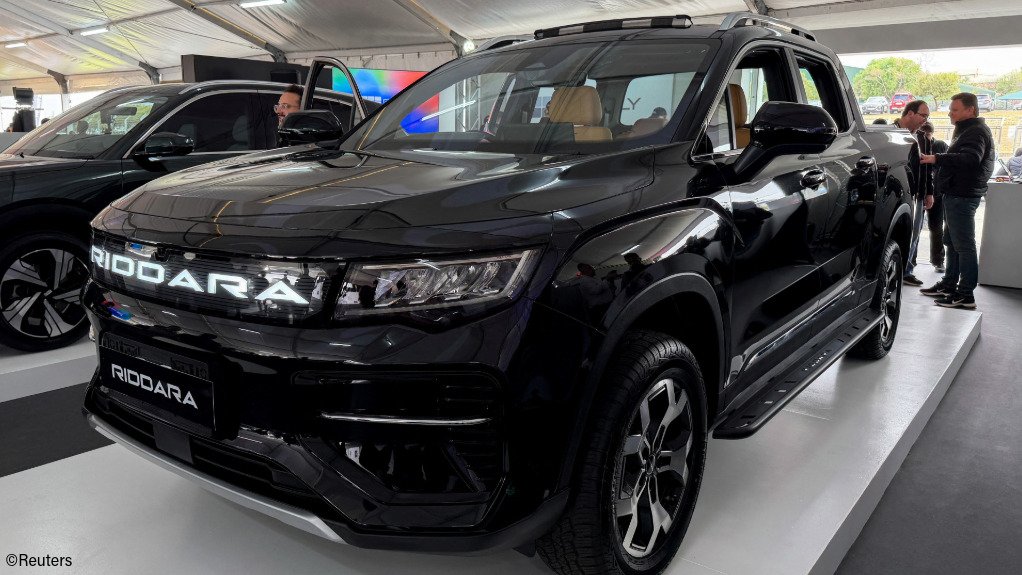 Geely's Riddara electric pickup on display at the WesBank Festival of Motoring