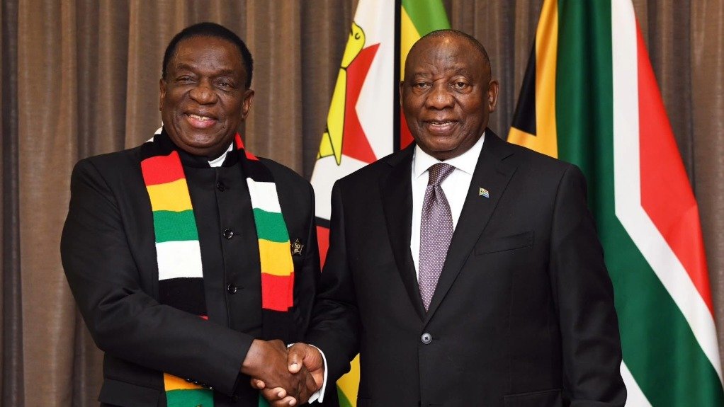 Zimbabwean President Emmerson Mnangagwa & President Cyril Ramaphosa
