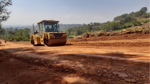 An image of road construction at the Tulu Kapi project