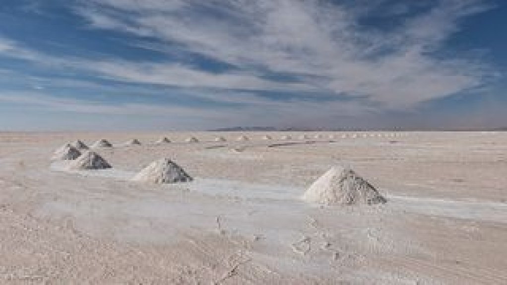 Lithium salt flats in South America