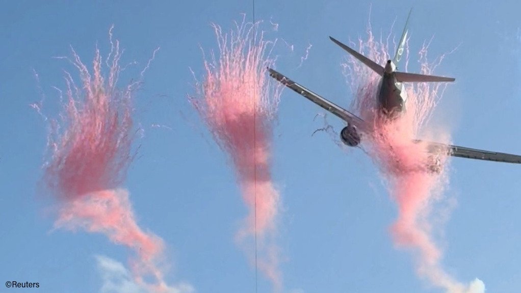 One of two Airlink aeroplanes that participated in the August 29 flbyby at Cape Town's DHL Stadium