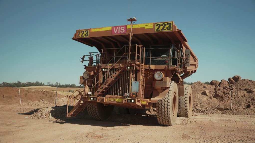 Hexagon Vehicle Intervention System on mine dump truck