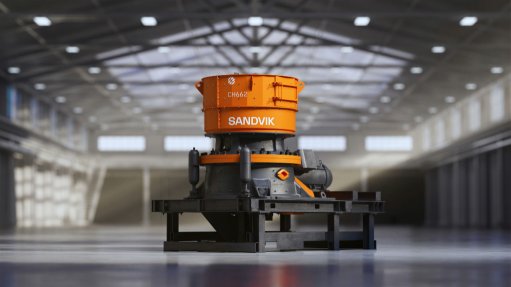 The image depicts one of the Cone Crusher by Sandvik