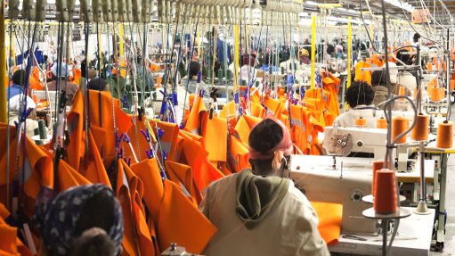 People working in a textile factory