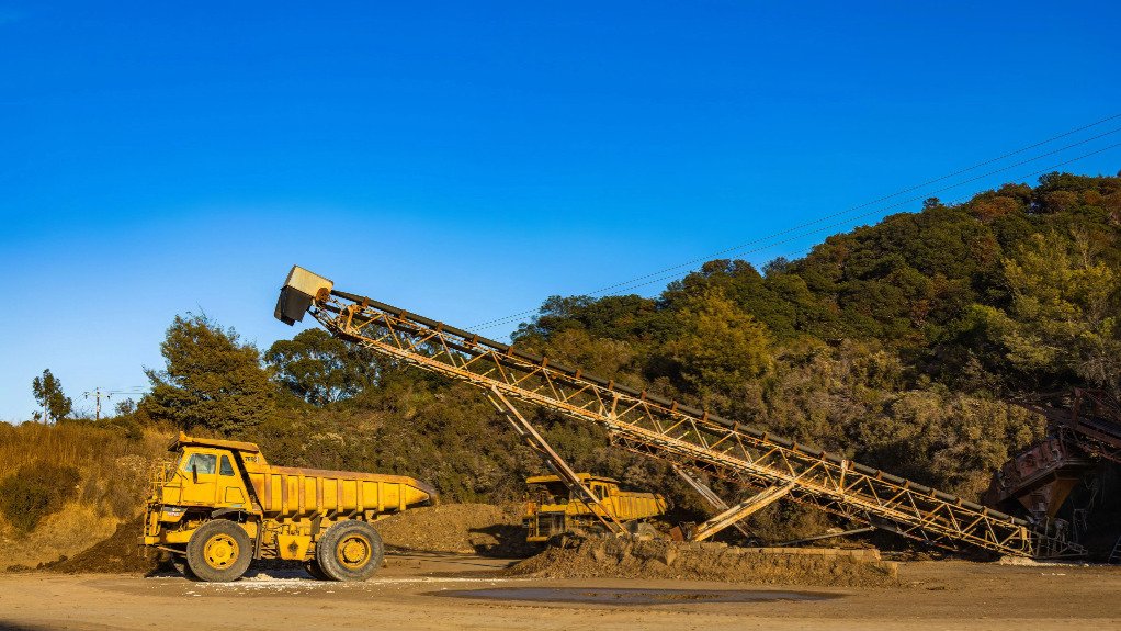 a small mining operation in the bush