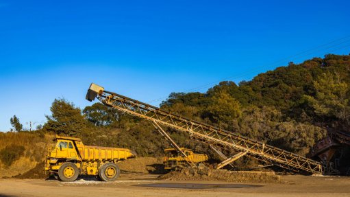 a small mining operation in the bush