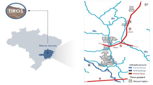 Location map of the Tiros project