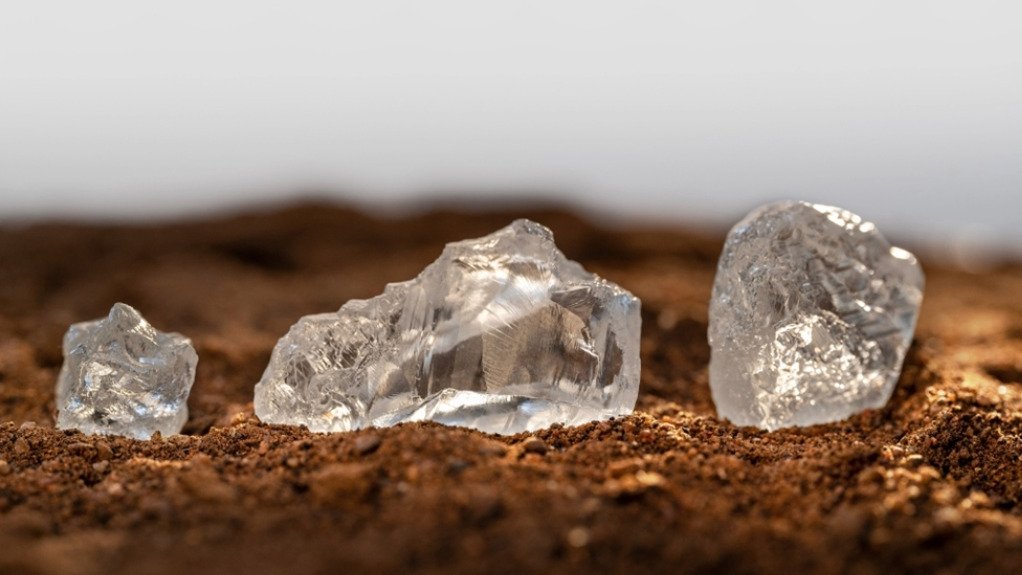An image of diamonds from De Beers