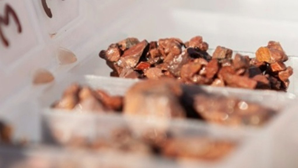 Copper ore samples