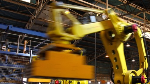 An image of a linear motion machine at a factory