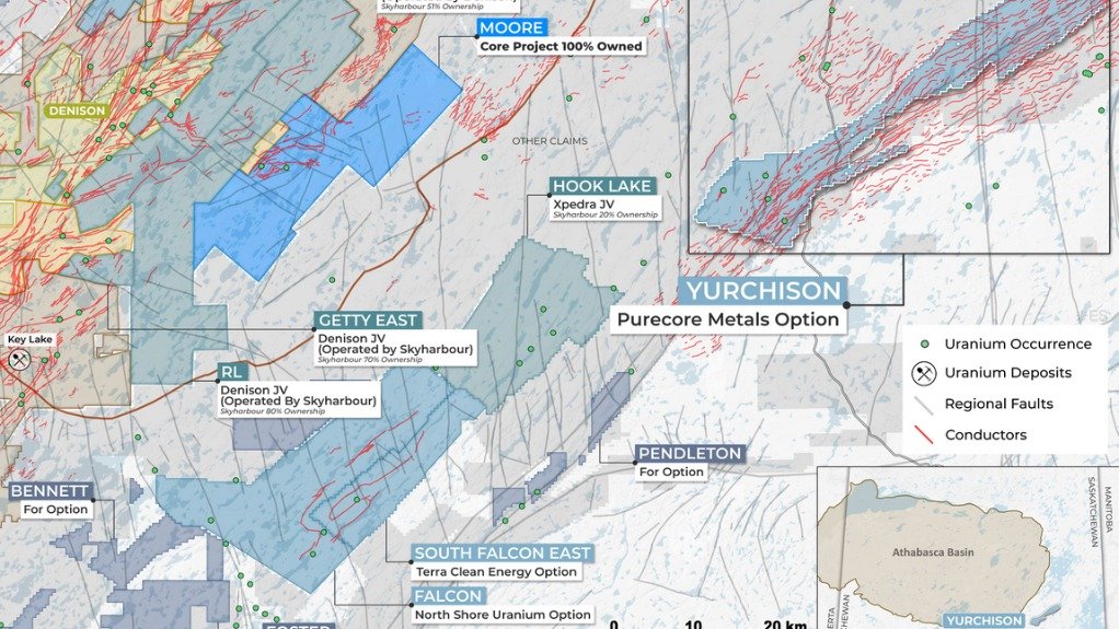 Yurchison project location map