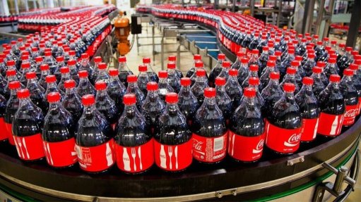 Coca-Cola bottles on conveyor