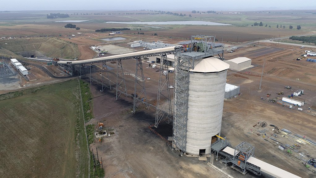 Looking towards the newly completed decline at Zibulo, marking a significant milestone in the development of the underground mining infrastructure
