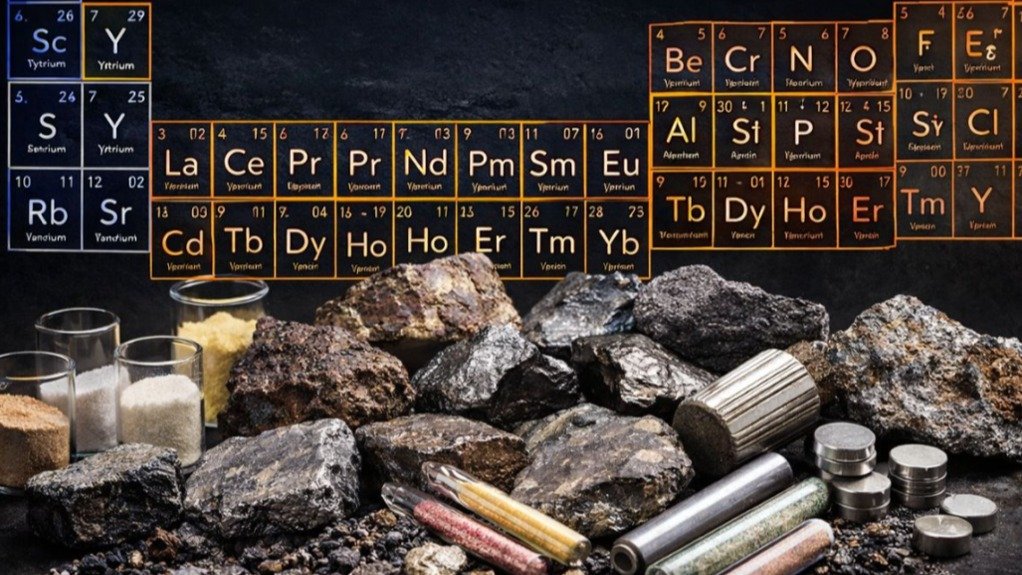 Rare earths periodic table and oxides