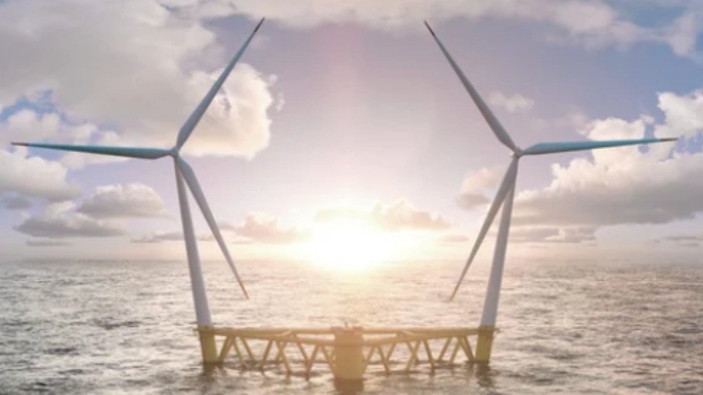 Floating wind turbines at sea