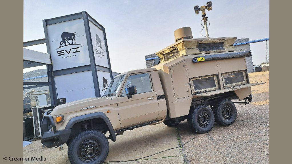 Serving as a command-and-control centre, the SVI tactical observation platform comes fitted with the Bushbaby 200 long-range electro-optical surveillance system