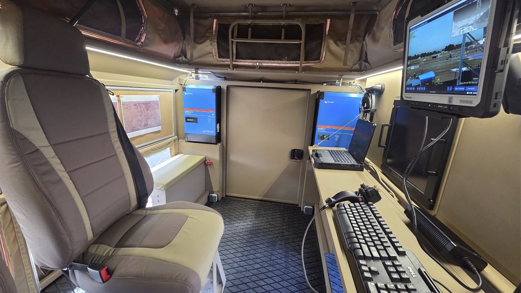 The Tactical Observation Vehicle’s extended load area accommodates a dedicated box body, which includes an air-conditioning system, an 8 kW inverter and even a basic kitchen