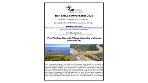 Invitation: World Heritage Site, Lake St Lucia, is about to undergo an ecosystem flip 