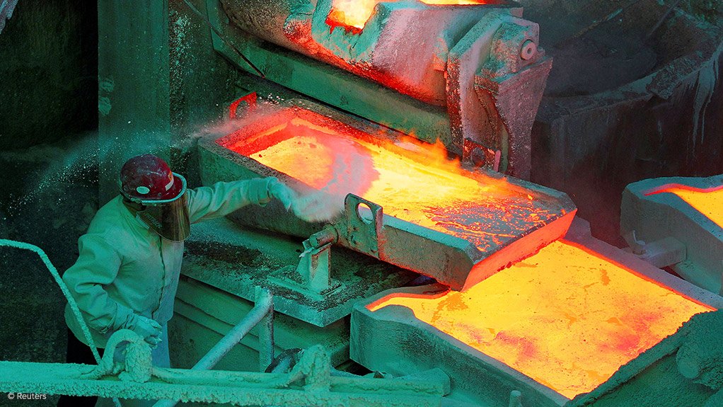 Molten copper