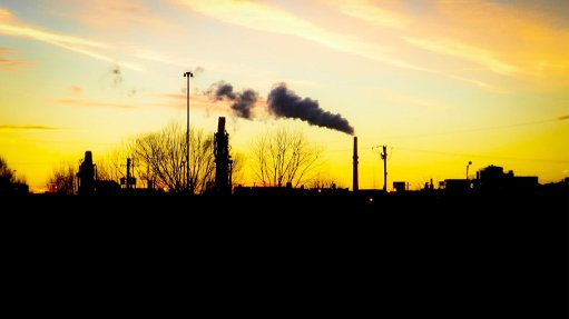 Carbon emissions silhouette