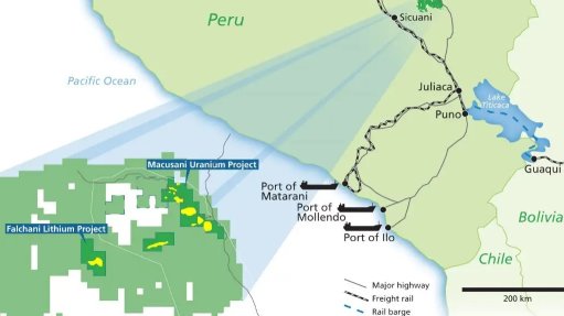 Location map of the Falchani project
