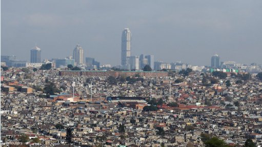 The Johannesburg skyline