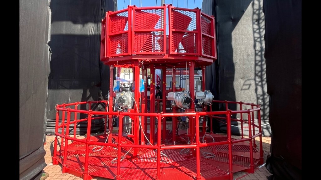 An image of a round basket hoist