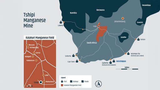 Manganese mines and ports.