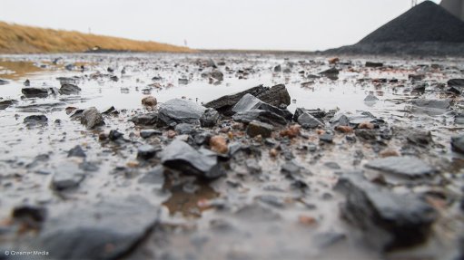 Coal on the ground