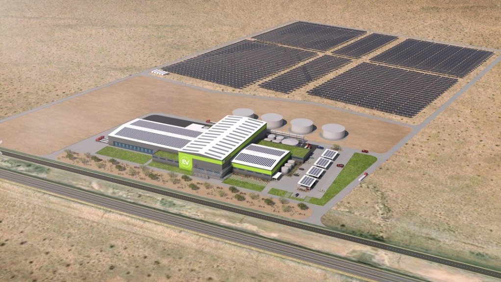 Rendering of EVelution Energy's planned cobalt facility in Arizona