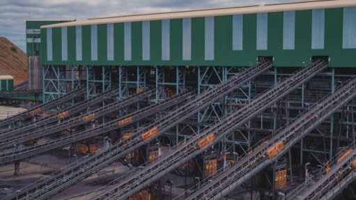 conveyor belts on a mine site