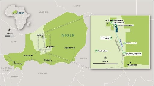Location map of the Madaouela project
