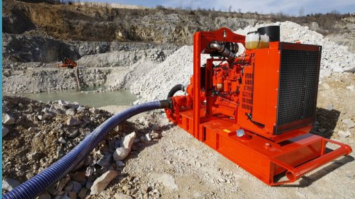 mine dewatering equipment on site