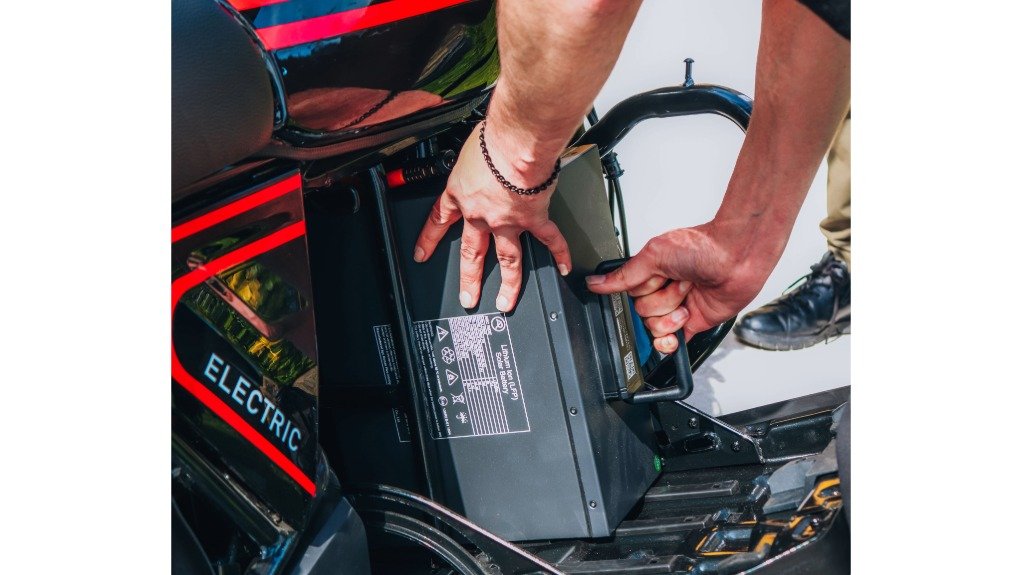 The motorbike comes with battery swapping technology